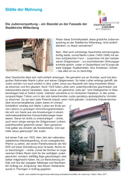 2017-03-01 Stellungnahme Kirchengemeinde zur Judenverspottung